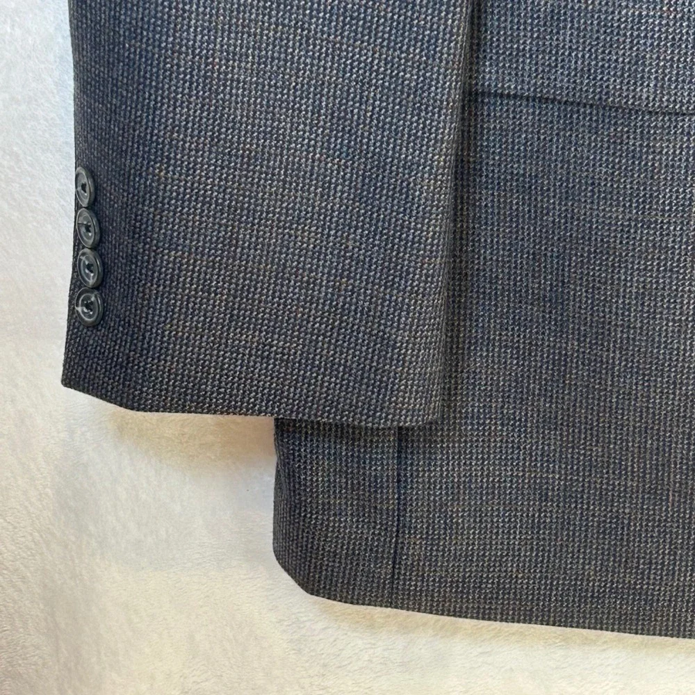 Lauren Ralph Lauren Mens 44L Sport Coat Blazer Jacket Gray Pure Wool